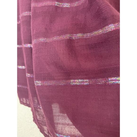 Ace & Jig Arbor Mini Dress Incense Deep Purple Metallic Rainbow Thread Stripe XS - Picture 8 of 11